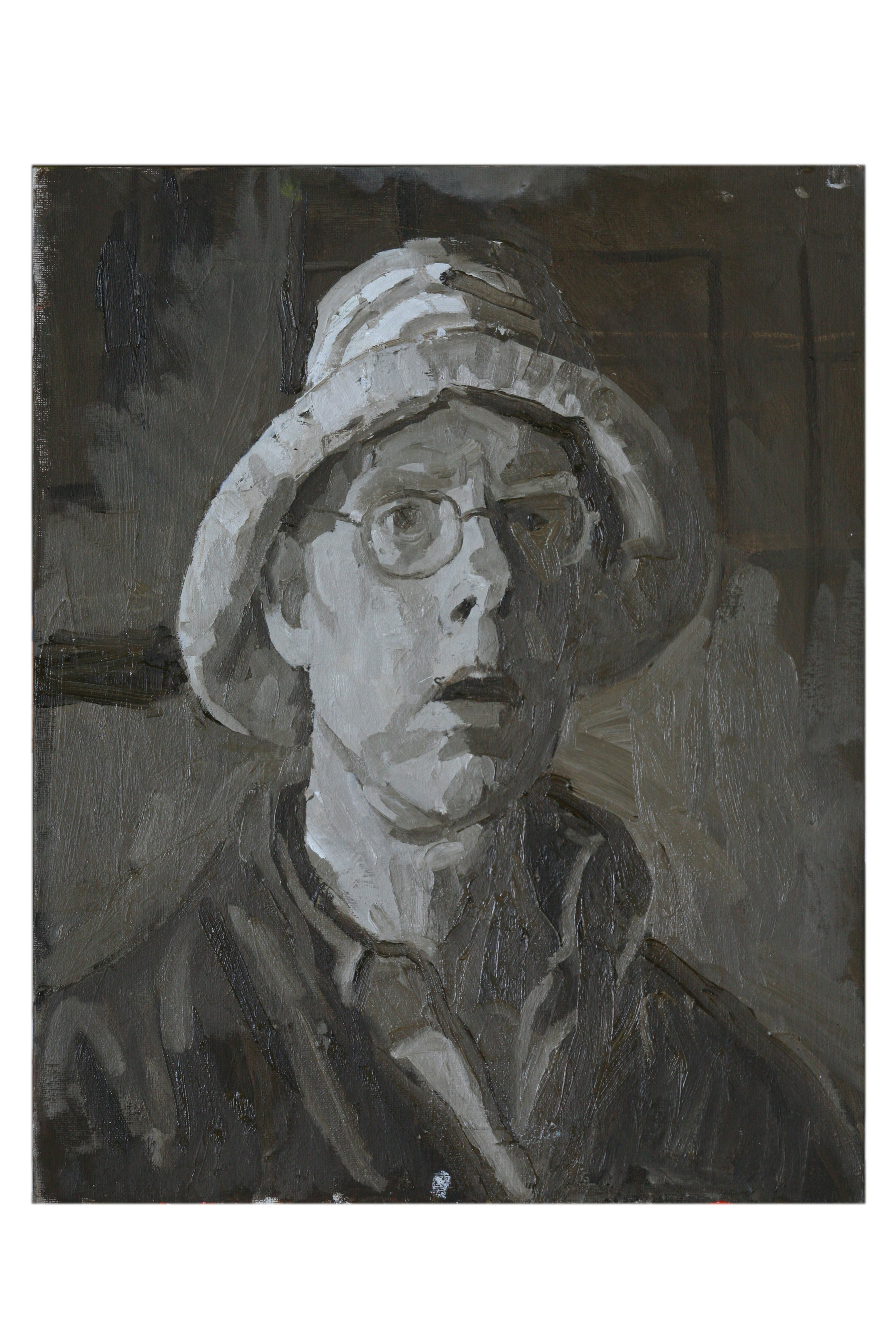 Self portrait with straw hat