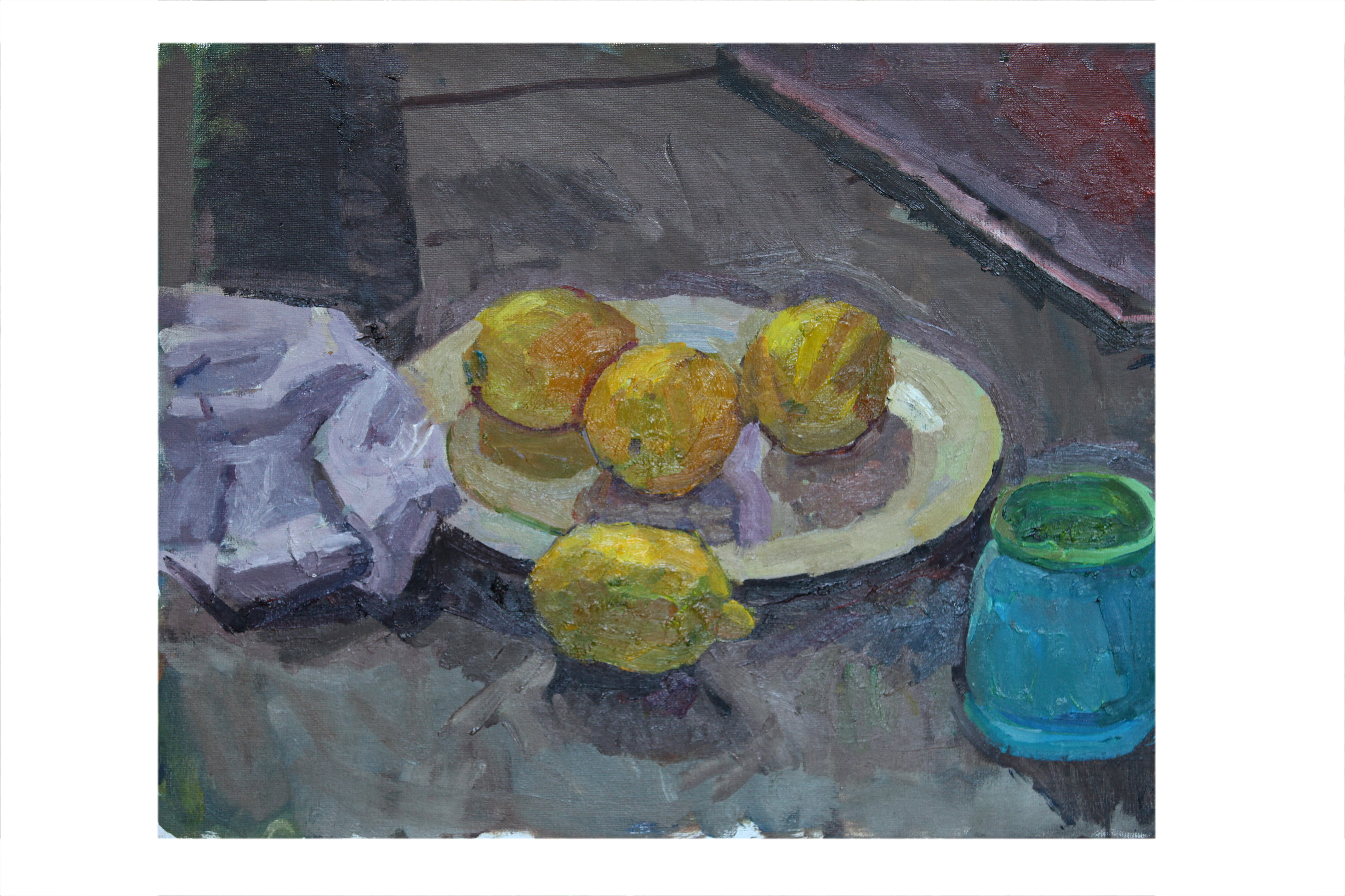 Lemons on a plate