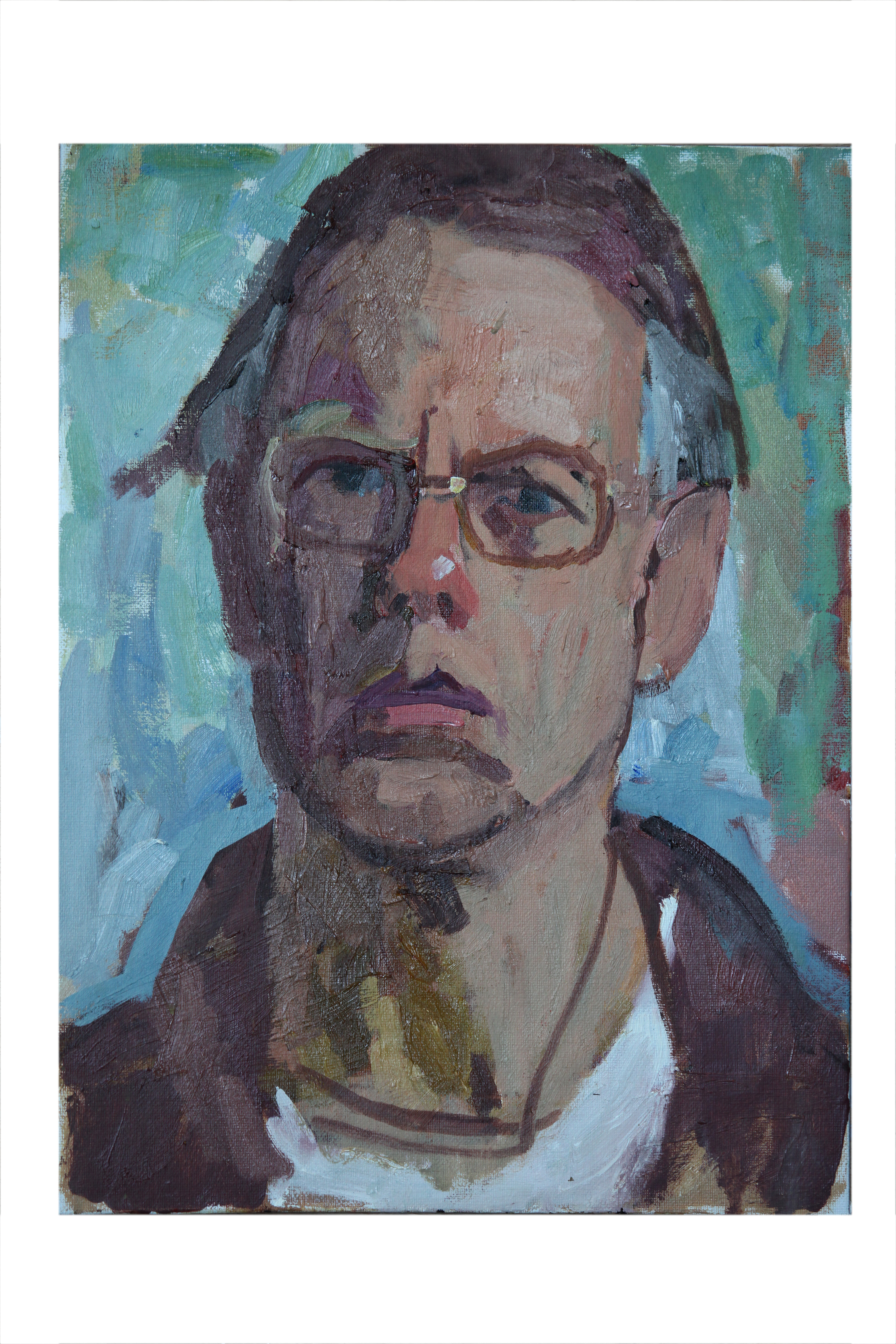 Self portrait 16"x12" Oil on Board