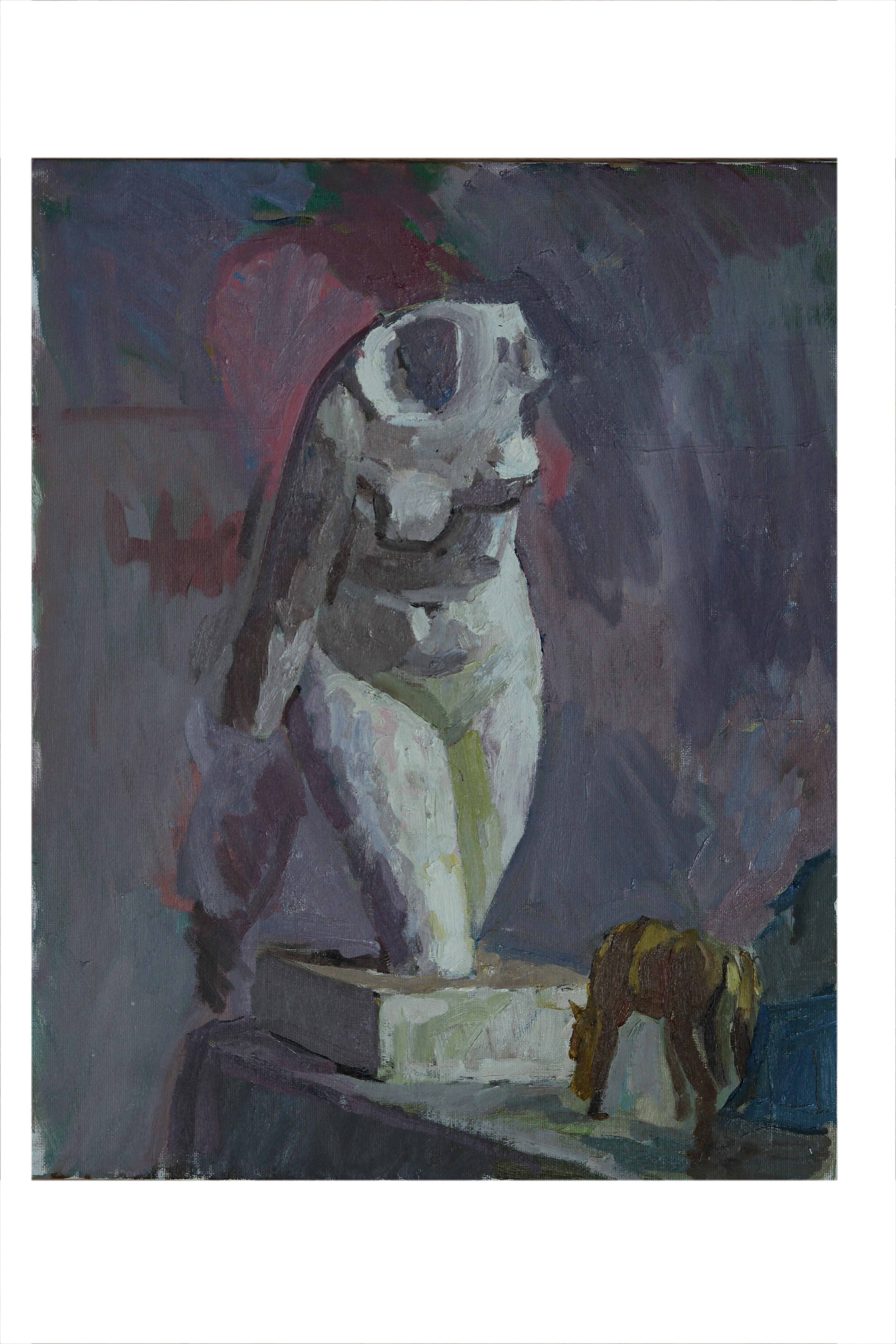 Plaster Caste,Pink Background