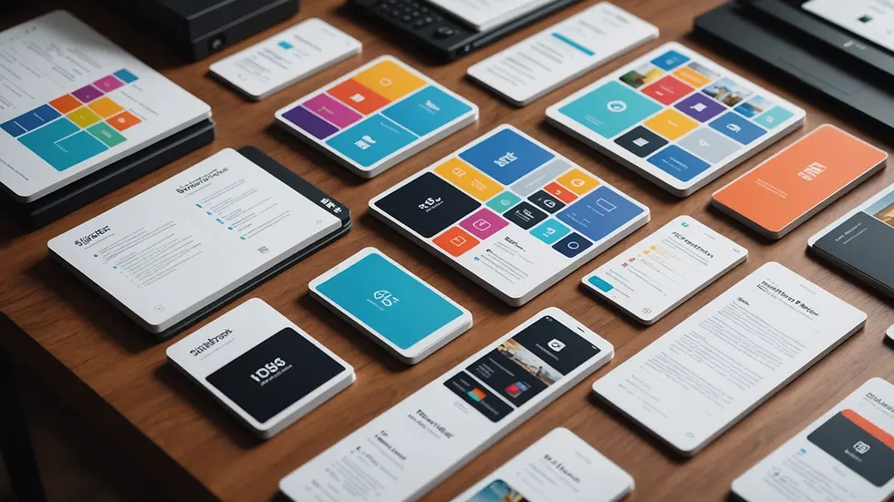 High angle view of stacked smart printables with integrated tech