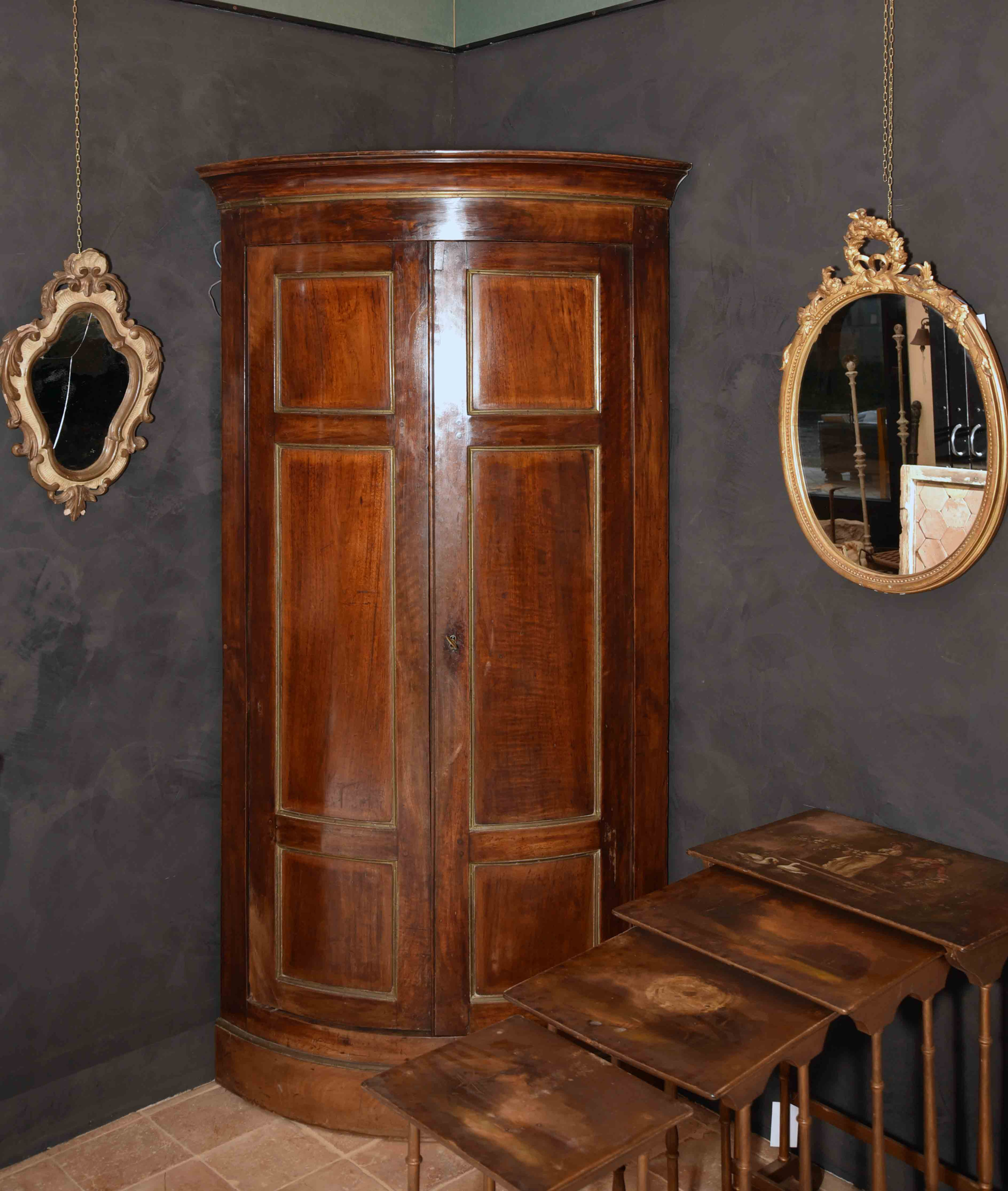 Empire style corner cupboard