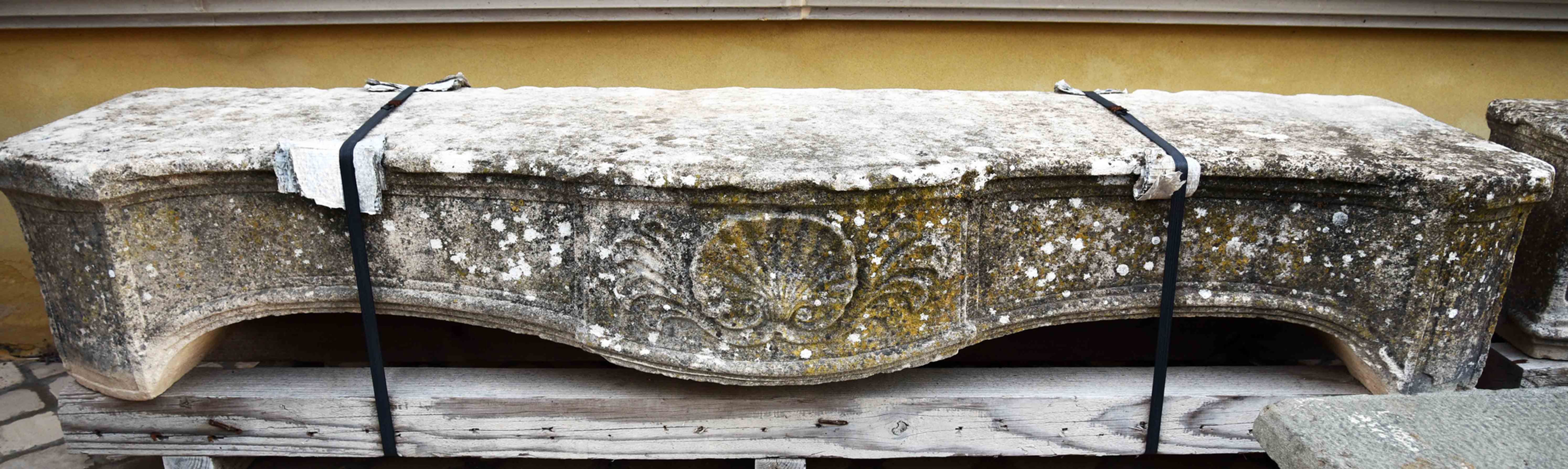 Stone chimney pediment FRON001