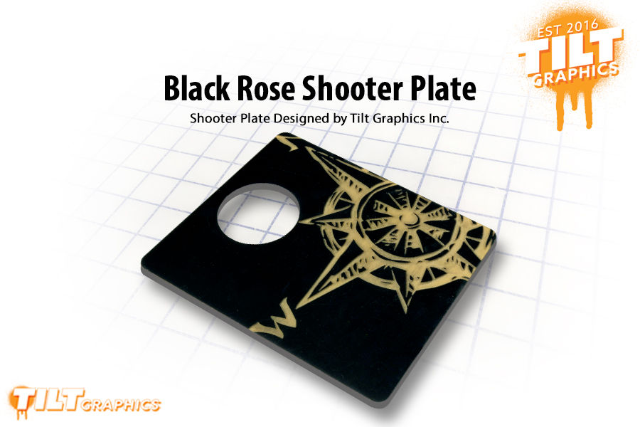 Black Rose Shooter Plate
