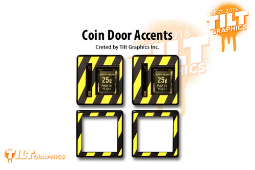 Hazard Coin Door Accents | tilt-graphics-inc
