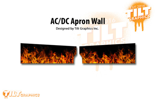 AC/DC Apron Wall Accent: Flames | tilt-graphics-inc