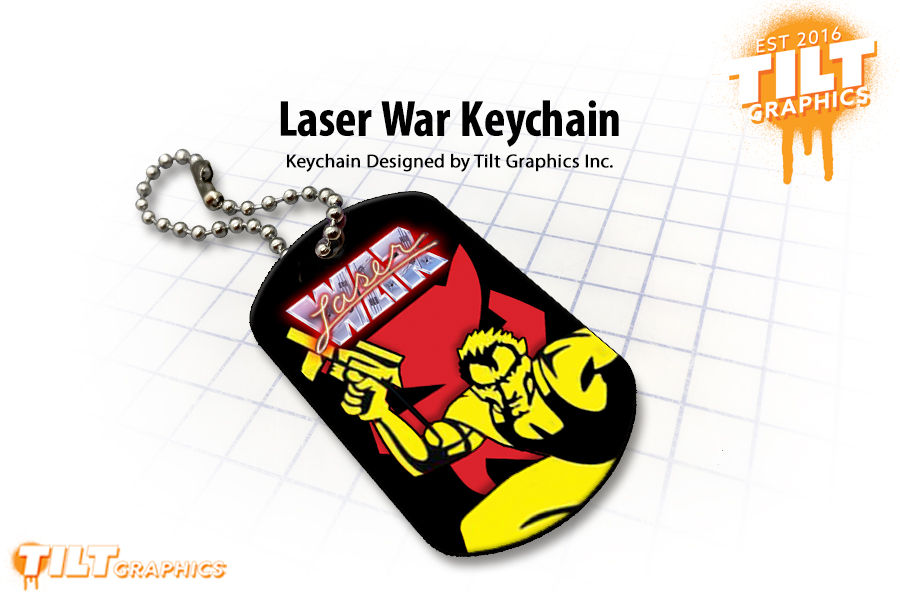 Laser War - Dog Tag Keychain