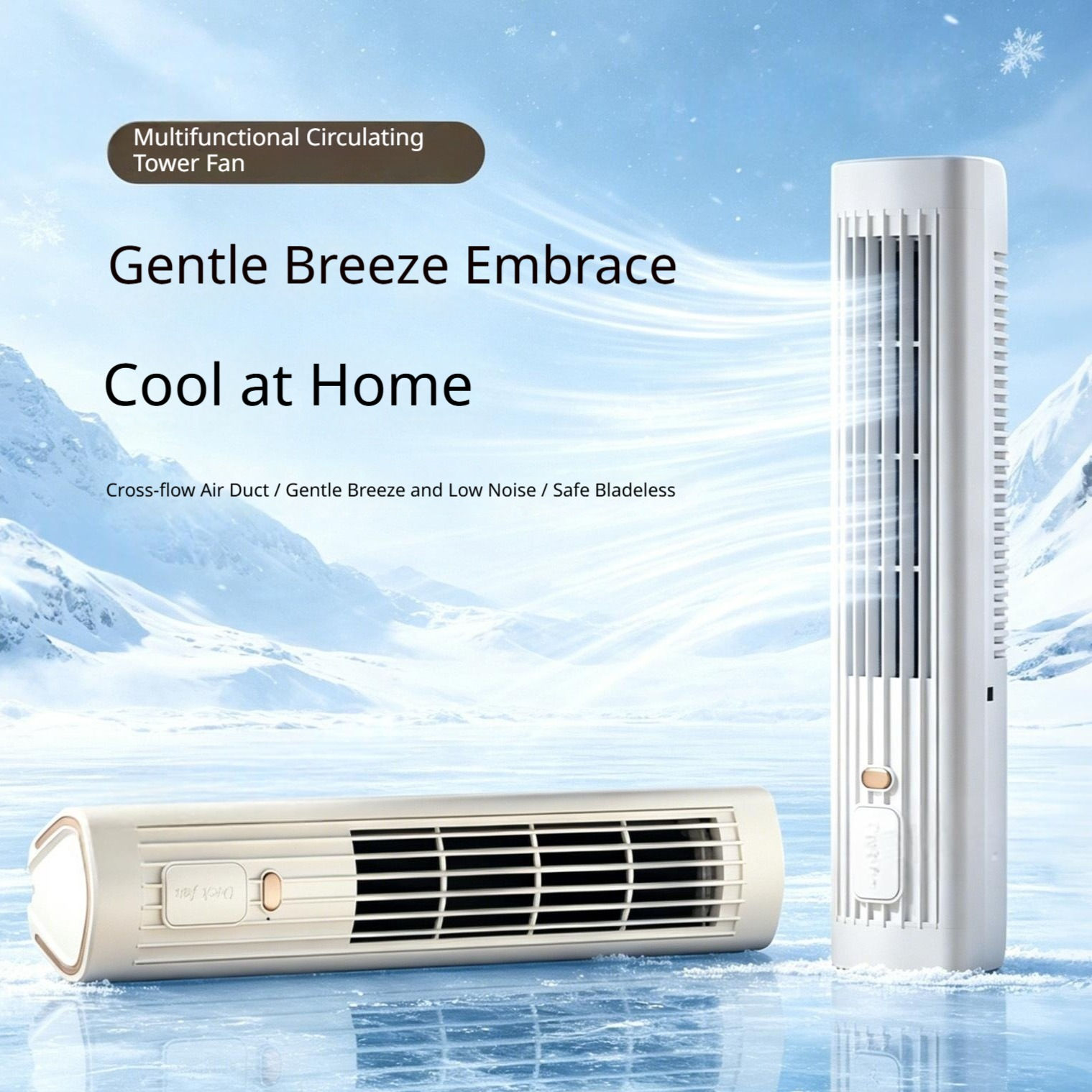 Portable Desktop Upright High-Power Tower Fan