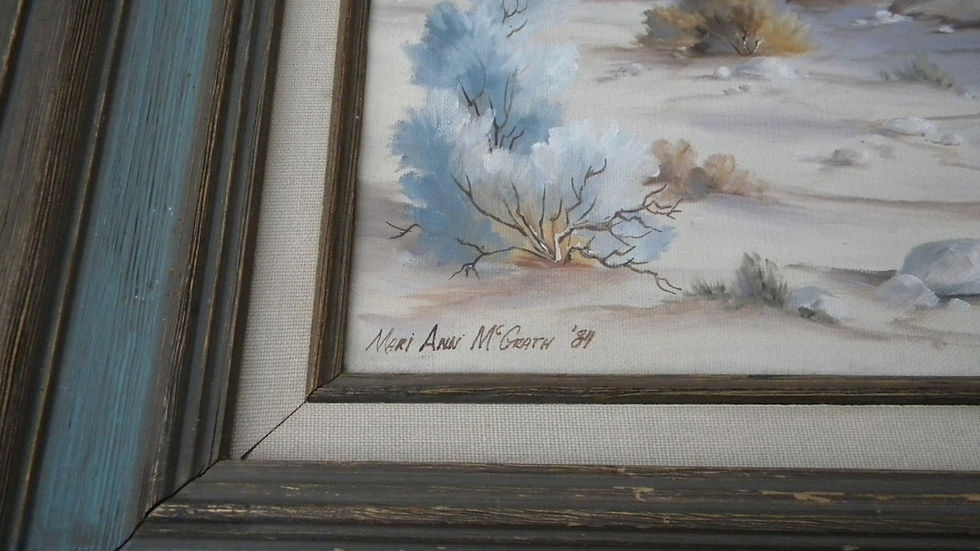Thumbnail: McGrath Framed Oil Painting Arizona or Nevada Desert
