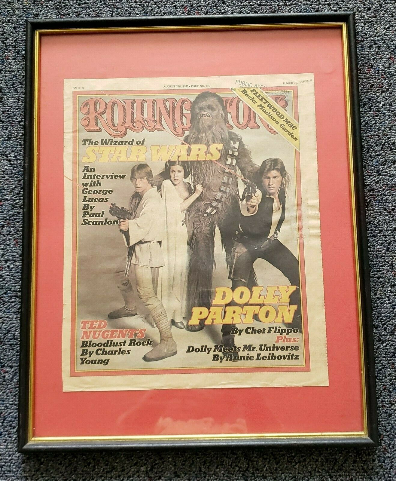 Framed Star Wars Rolling Stone Magazine Cover August 25 1977