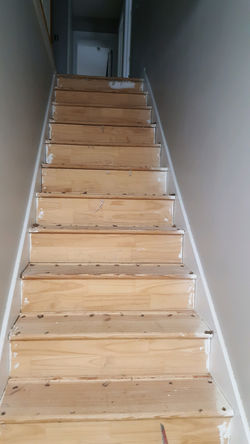 Replaced stair stringers