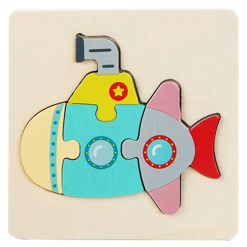 Thumbnail: Baby Wooden Toys 3D Puzzle Cartoon Animal