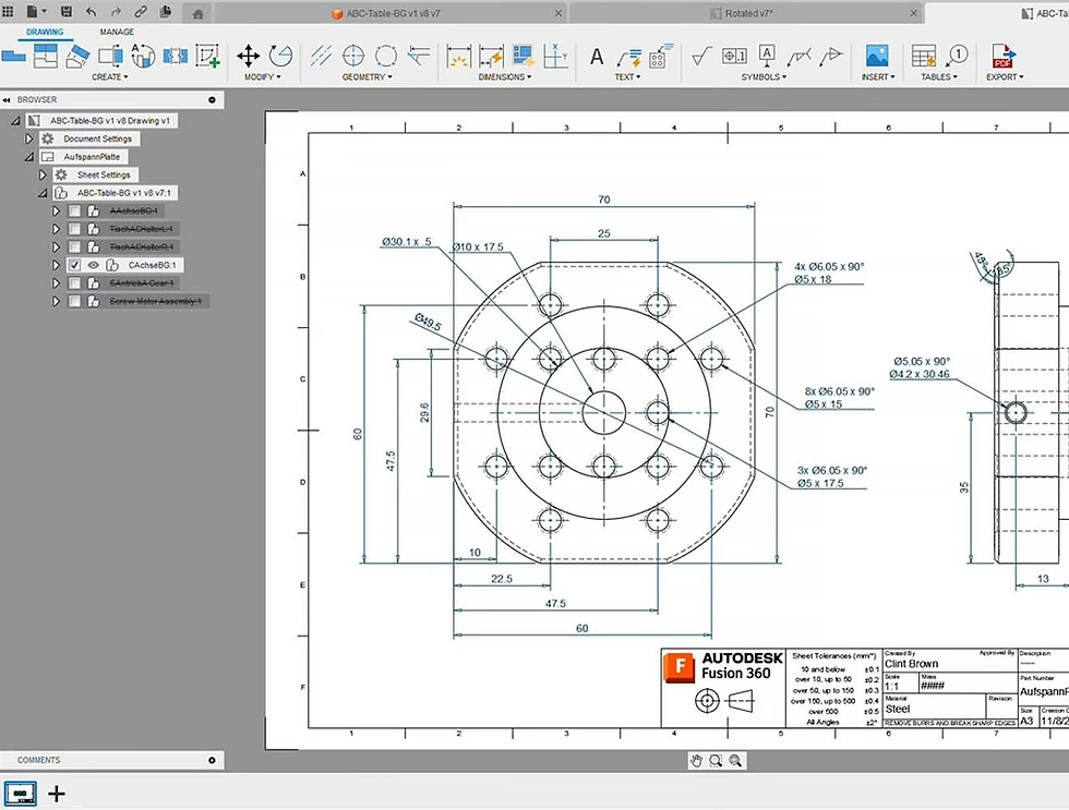 Autodesk Fusion繪製工程圖