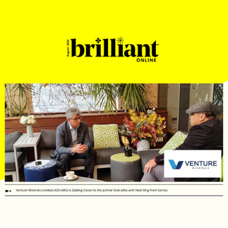 Venture Minerals featured on Brilliant Online