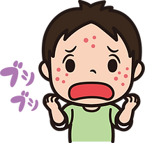 発疹が出ている男の子