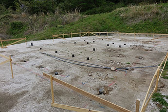 地盤改良中の土地