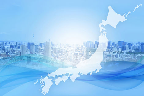 都市と日本地図