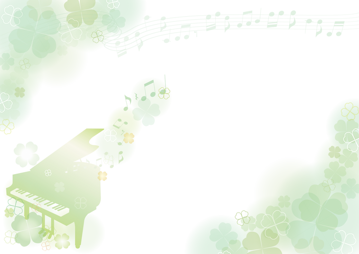 グランドピアノのある新緑フレーム