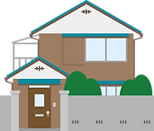 一戸建て住宅のイラスト