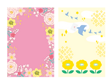 おしゃれな春のポストカード