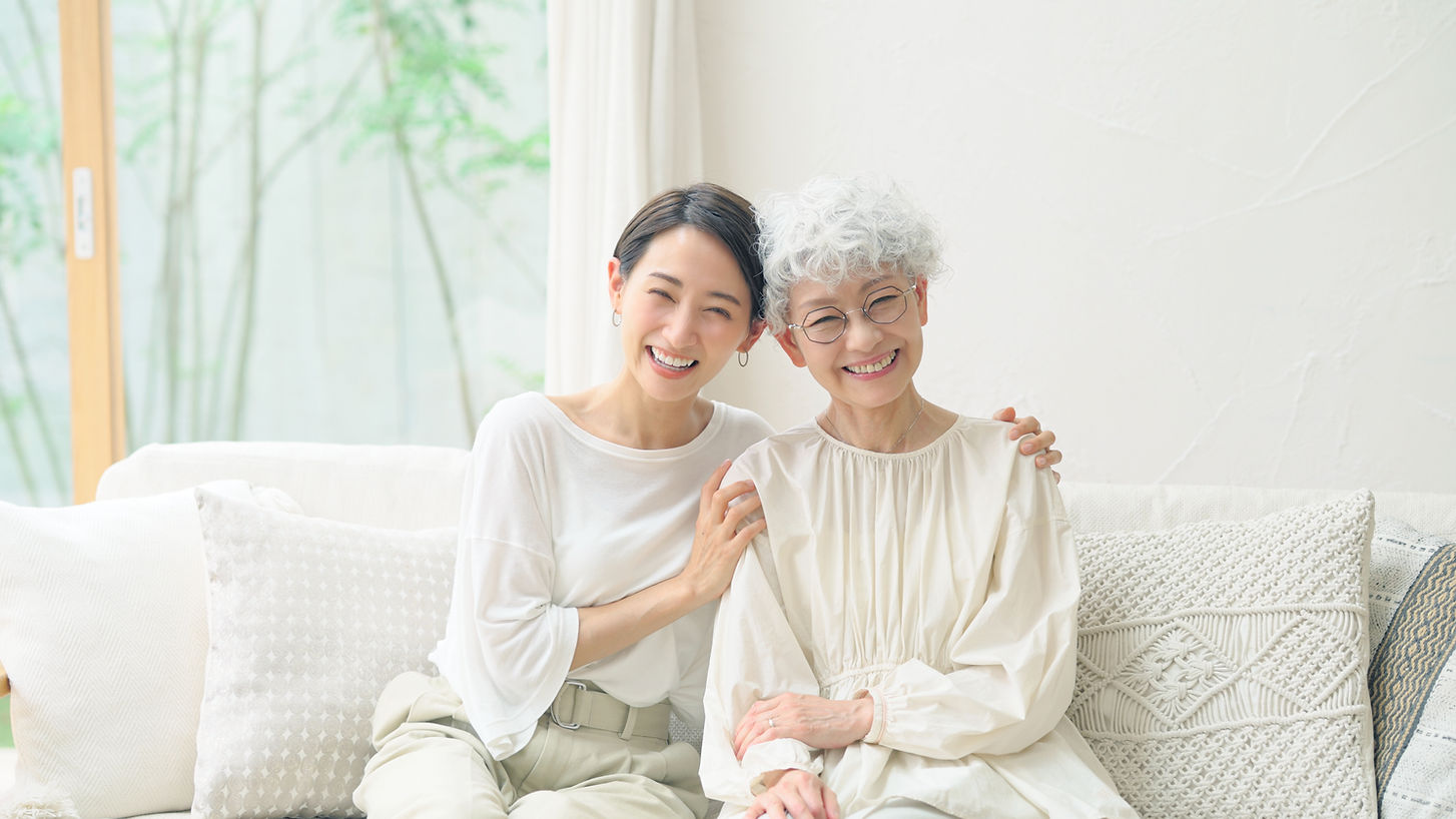 笑顔のすてきな母娘