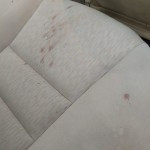 Bloodstained car seat; Photo credit: Elhanan Gruner, HaKol HaYehudi