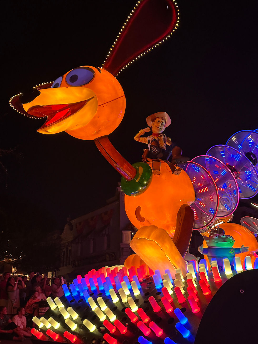 Woody and Slinky during the parade