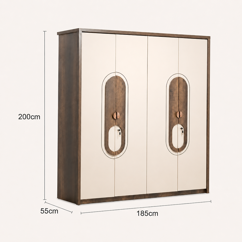 Thumbnail: THE HAVEN OVAL 4-DOOR WARDROBE