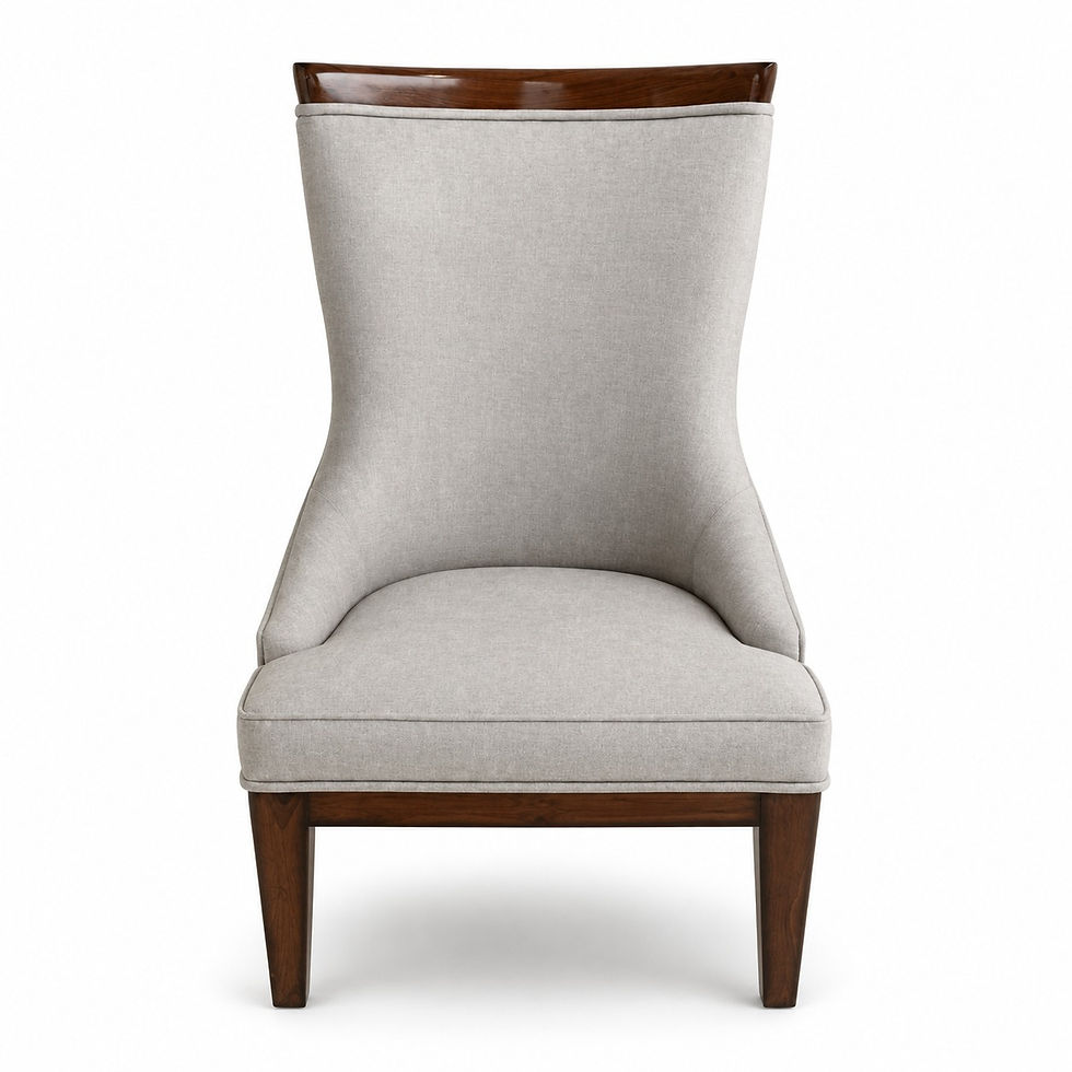 Thumbnail: ECLIPSE 6 SEATER MARBLE-TOP UPHOLSTERED DINING SET