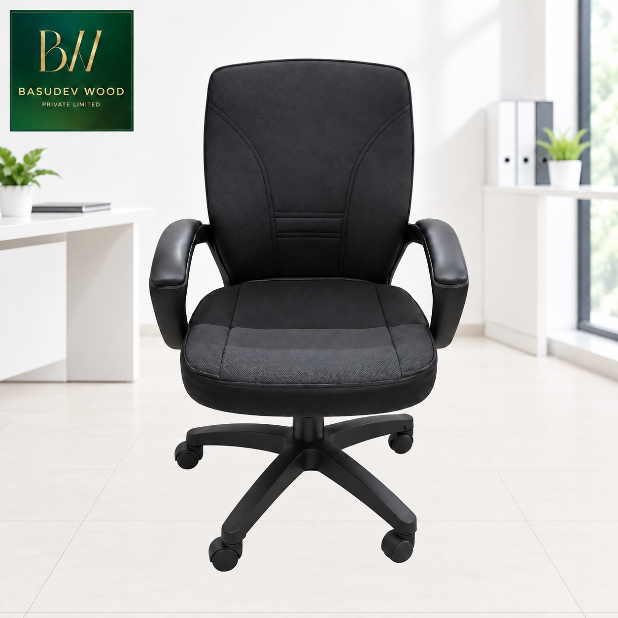 BWOCL021-Black Office Revolving Chair