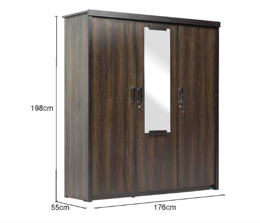 Thumbnail: THECONTEMPORARY 3-DOOR WOODEN WARDROBE