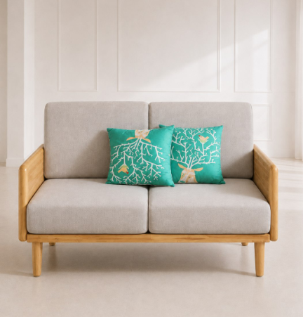 Thumbnail: THE NORDIC OAK & MINIMALIST HAVEN SOFA SET (3+2+1+1)