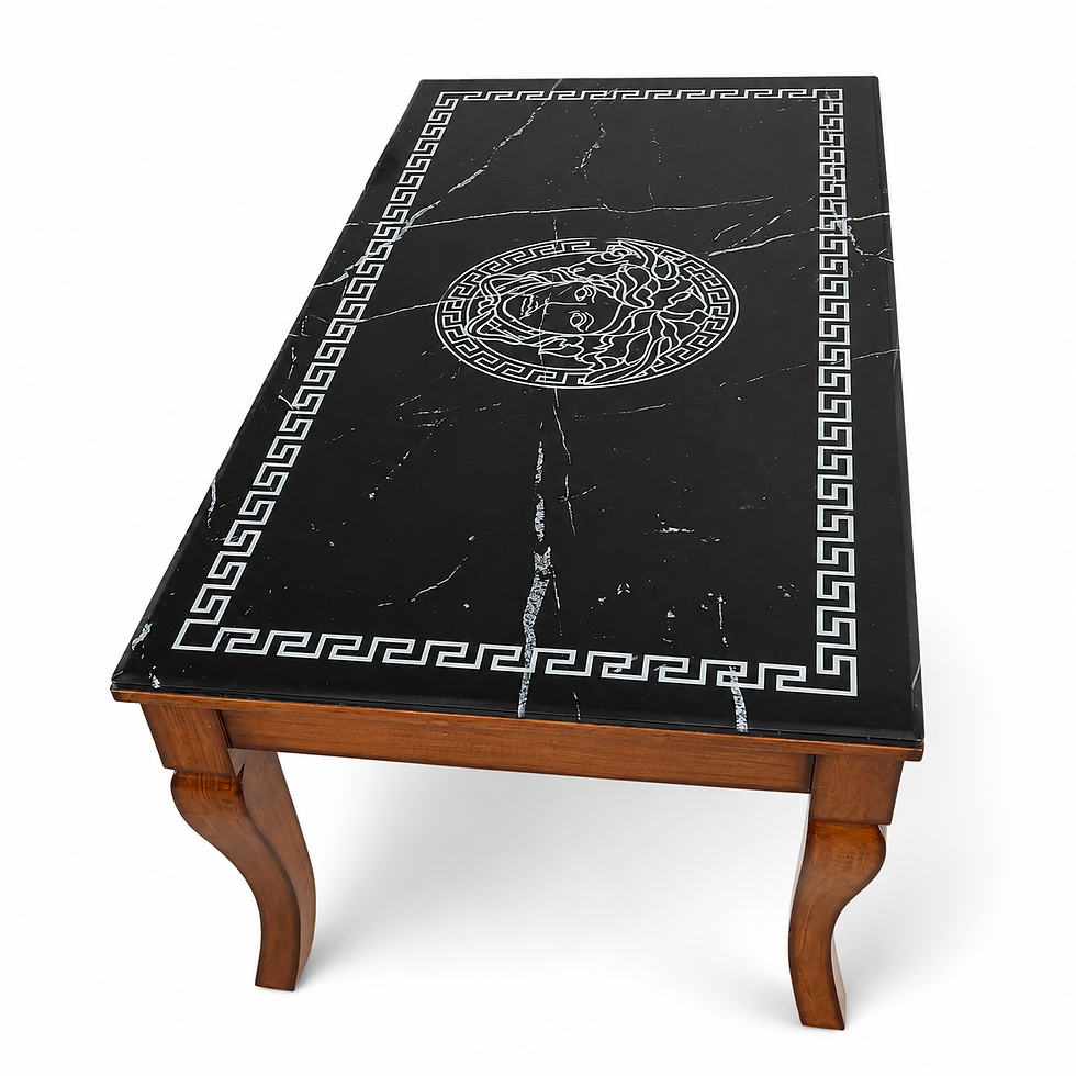 Thumbnail: ROYAL CREST 6 ORG BEND MODEL BLACK GLASS DINING SET