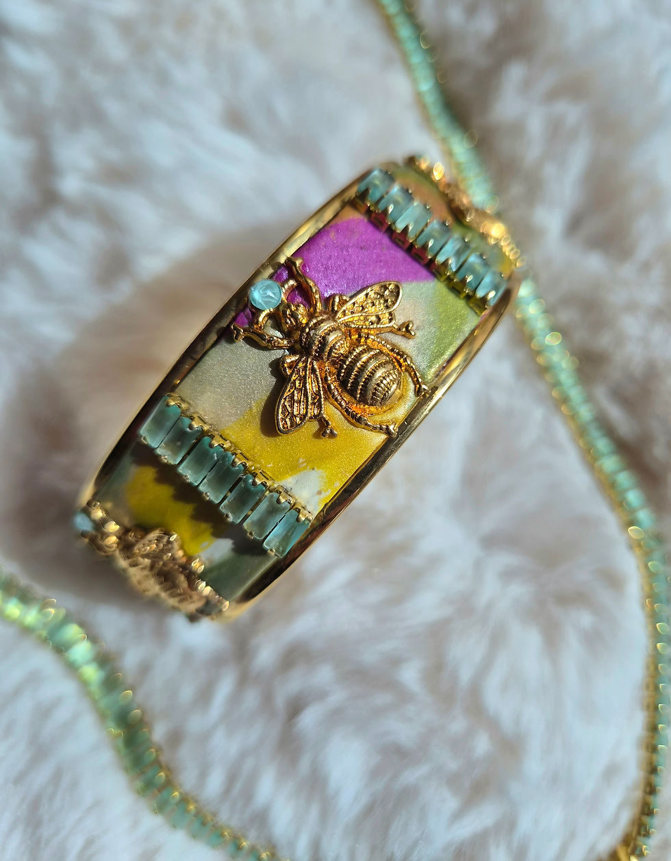 Miniaturbild: Luxury Bee Bees Jewellery Set Necklace Bracelet Cuff Juliette K