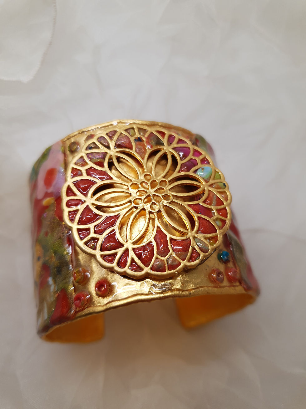 Le rouge de Toulouse Lautrec / Cuff Bracelet