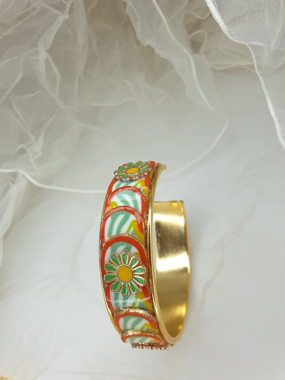 Miniaturbild: Green Daisies / Bracelet Cuff