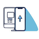 Create an arrow going into a computer_ph
