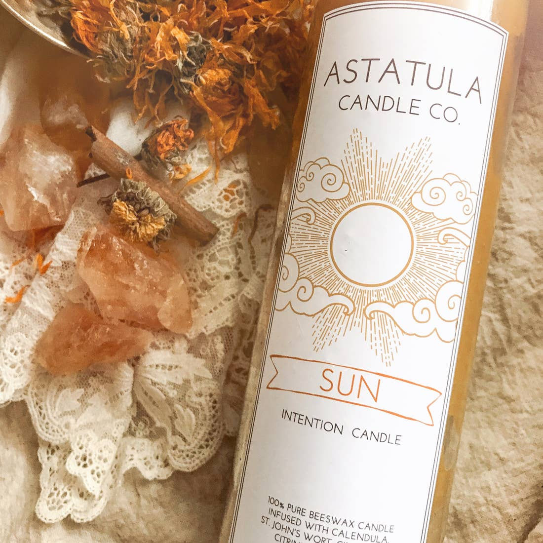 Sun Intention Candle | Beeswax