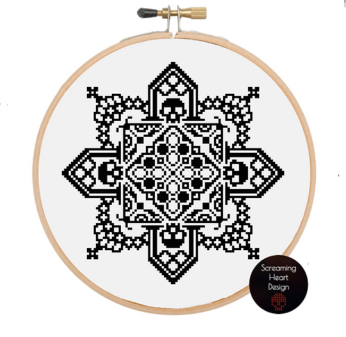 Sematary - Monochrome Cross Stitch Pattern
