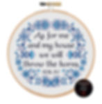 Thumbnail: As For Me And My House (Blue) Metalhead Cross Stitch Pattern