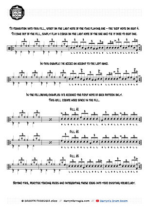 Thumbnail: Three Simple Jazz Fills // PDF Download