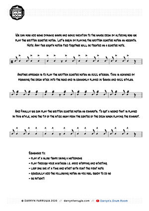 Thumbnail: A Samba Independence Exercise // PDF Download