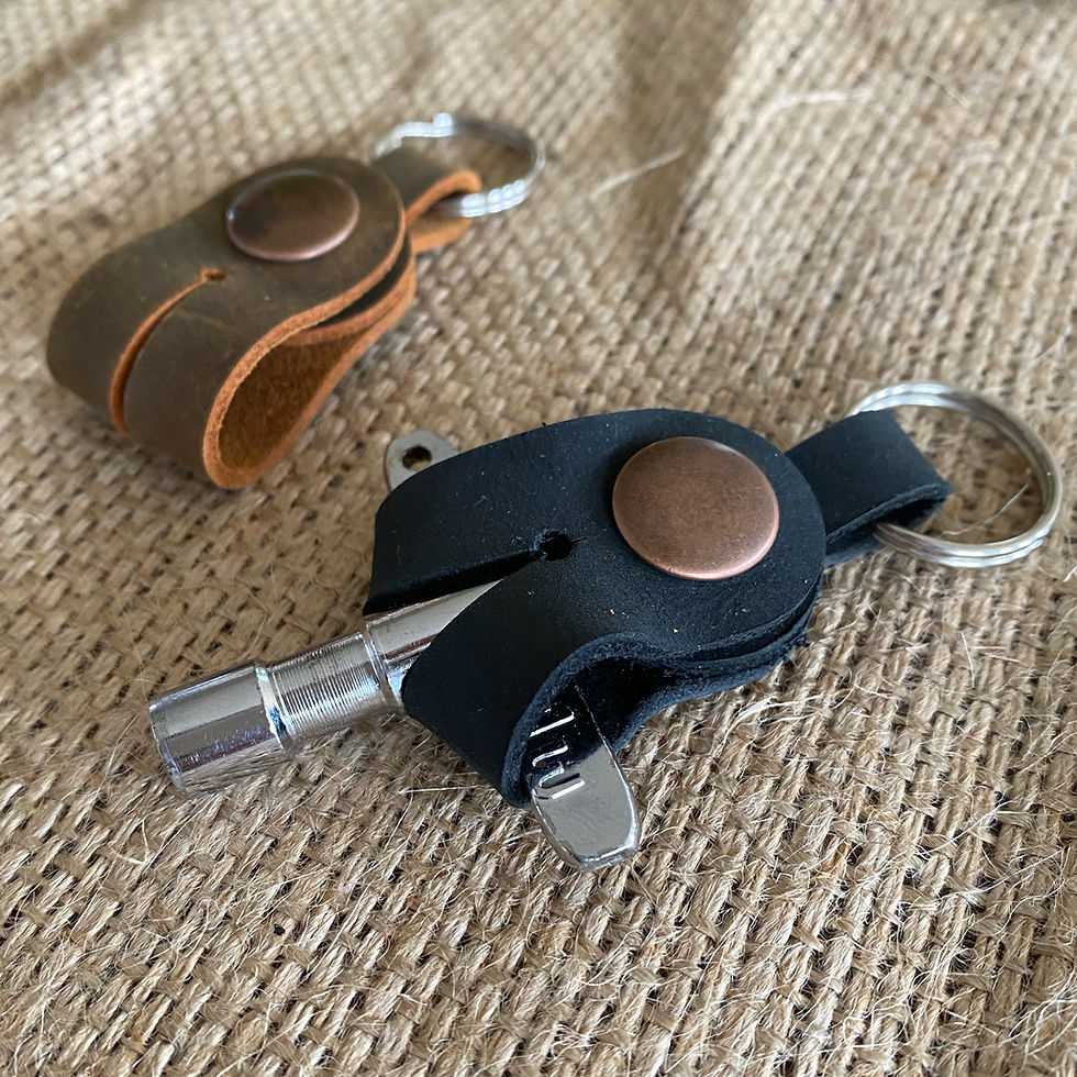 Thumbnail: Drum Key Keyring - Black