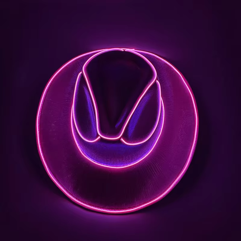Revelry Party LED Luminous Colorful Cowboy Hat Bar Nightclub Dance Disco Decorat