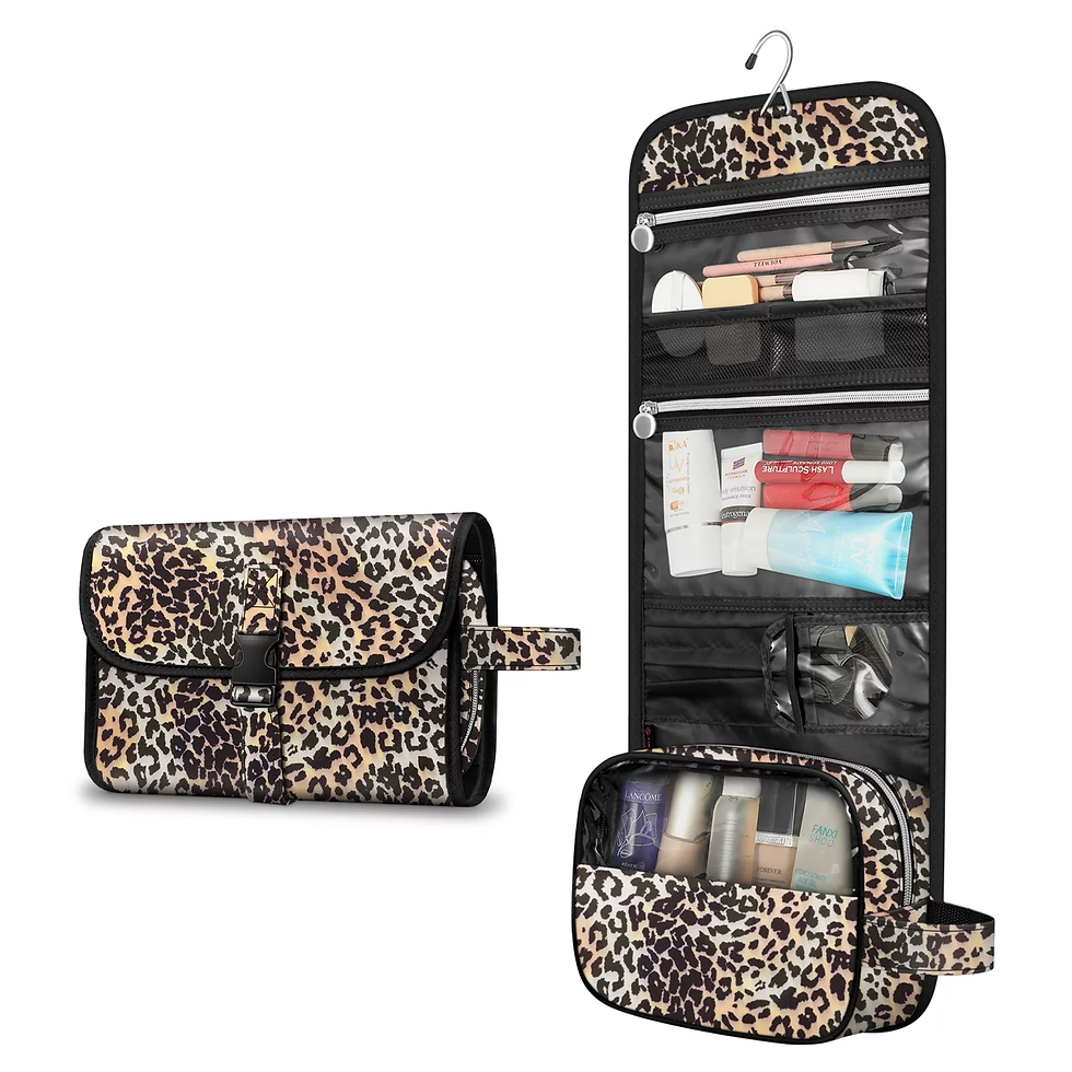 Portable Toiletry Cosmetic Travel Bag, Large Water Resistant Hanging Makeup Orga