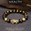 Thumbnail: Feng Shui Black Obsidian Beads Bracelet Men/Women. Attract Wealth Good Luck Bang