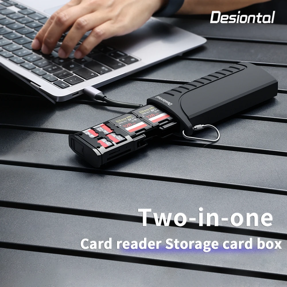 Desiontal DK-10 High-Speed SD Card Reader USB 3.1 Type-C SD/TF/SIM Card Carrying