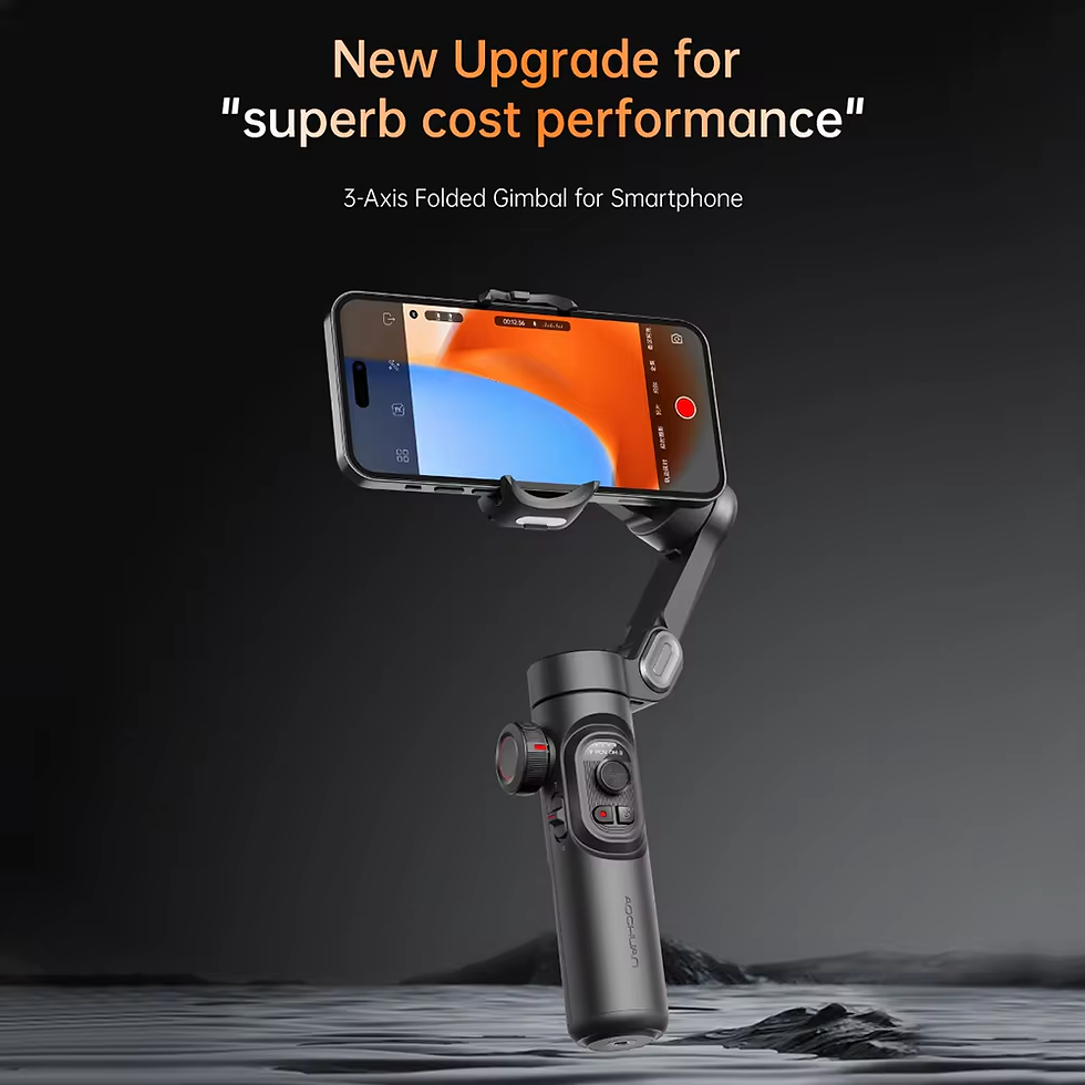 AOCHUAN 3-Axis Handheld Gimbal Stabilizer for Smartphone with Fill Light for Iph