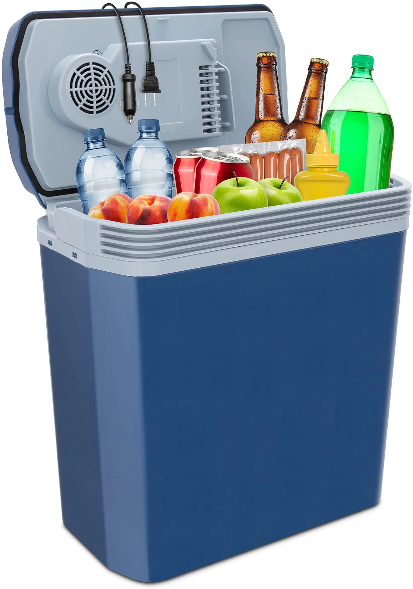 Electric Cooler & Warmer, 24 L Portable Thermoelectric 12 Volt Cooler with Handl