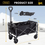 Thumbnail: Bente Collapsible Foldable Wagon Cart with All-Terrain Wheels, Large Capacity fo